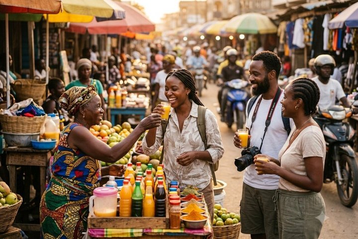 Evening street food in Cotonou 9 motorcycle tastings