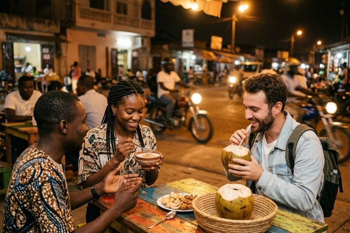 Evening street food in Cotonou 9 motorcycle tastings