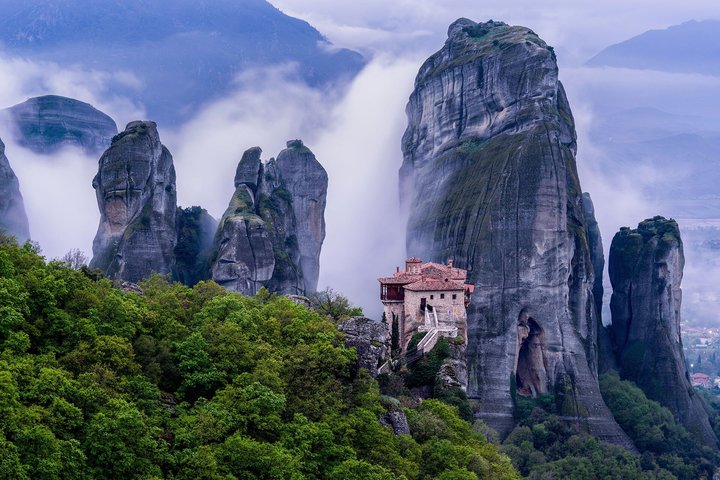 Athens: Meteora Monasteries Tour, Caves, Beachfront Stops & Lunch
