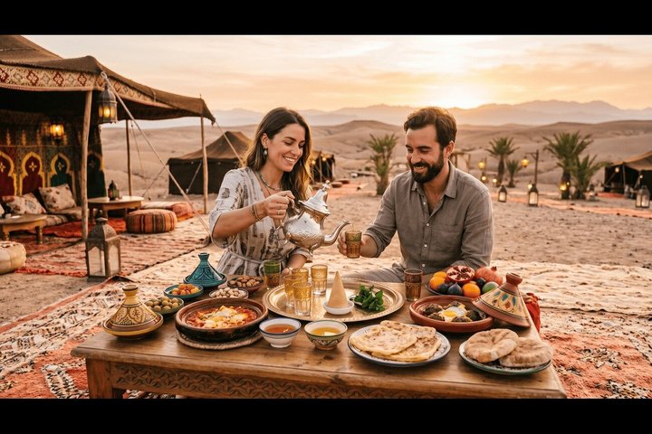 Marrakech Agafay Desert Dinner Quadbiking Sunset Camel Ride