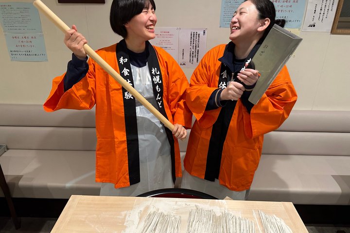 Mondo's most popular No.1!Private experienceThe king of buckwheat noodles making and Japanese food in Sapporo!A plan to enjoy tempura!