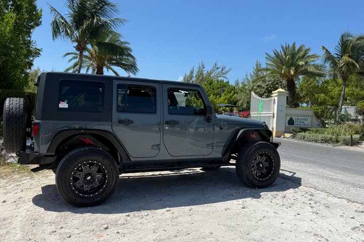 Golf Carts and Jeep Wrangler in Grand Turks