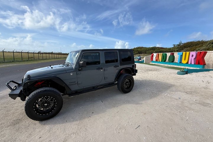 Golf Carts and Jeep Wrangler in Grand Turks