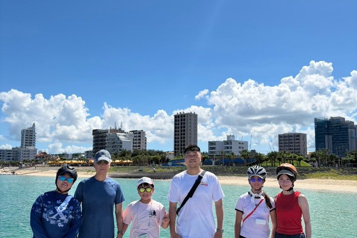 Okinawa Seaside Cycling Bike Tour in Chatan Pick-up available