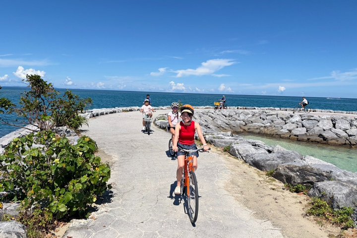 Okinawa Seaside Cycling Bike Tour in Chatan Pick-up available