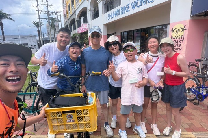 Okinawa Seaside Cycling Bike Tour in Chatan Pick-up available