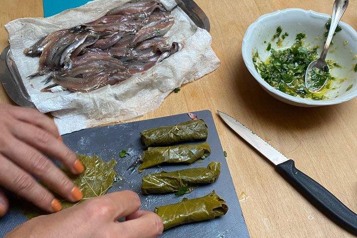 Cooking class, traditional Greek cuisine, on a Greek island