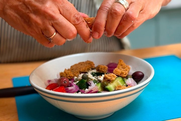 Cooking class, traditional Greek cuisine, on a Greek island