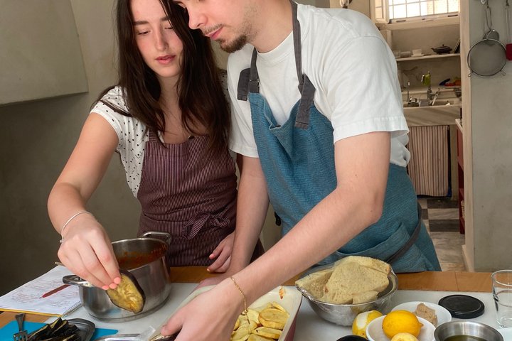 Cooking class, traditional Greek cuisine, on a Greek island