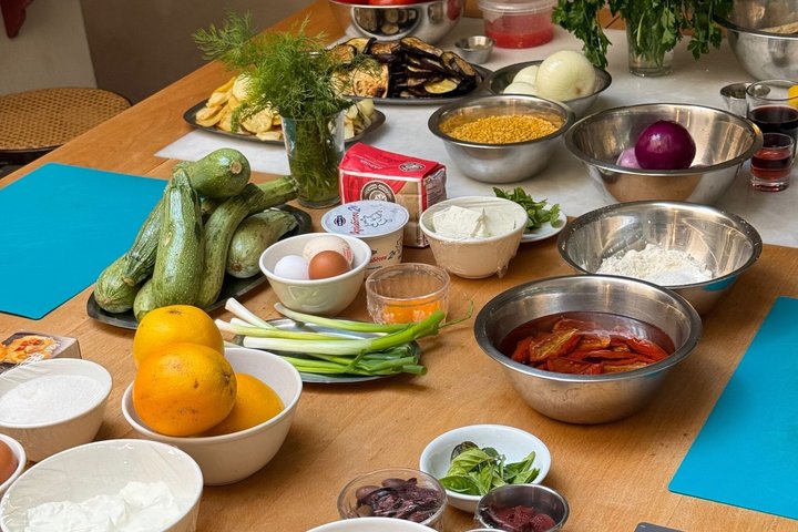 Cooking class, traditional Greek cuisine, on a Greek island