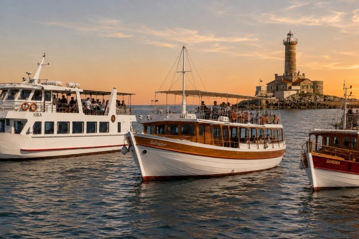 3Hour ALL-INCLUSIVE Sunset Dolphin Watching from Medulin onSandra