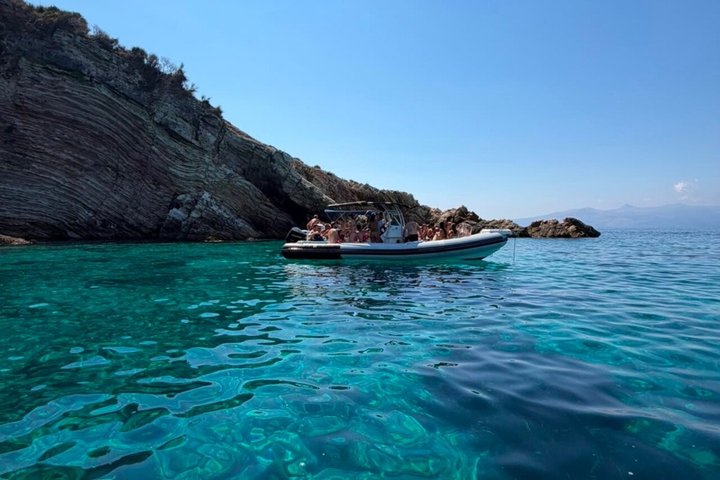 Saranda:Boat Tour to Kakome,Hidden Cave & Beaches,with snorkell.