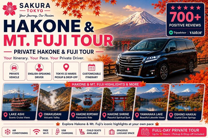 Hakone & Mt Fuji Private Custom Tour with English Driver-guide