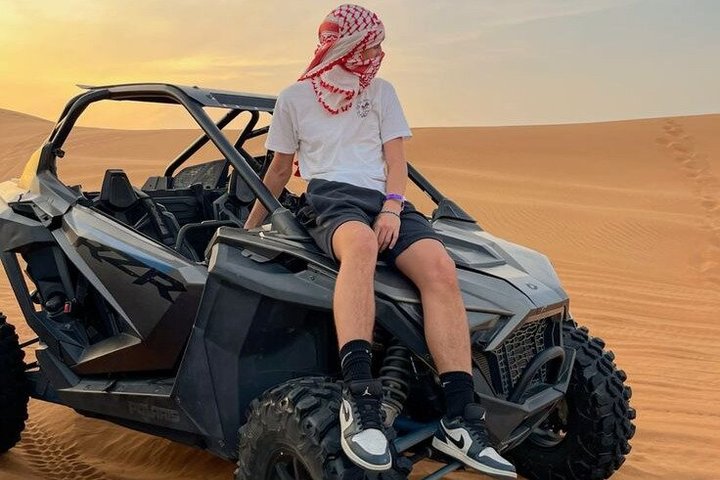 Dubai Desert Safari, Dune Bashing, Camel Ride, Sandboarding & BBQ