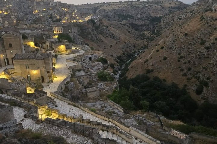 Matera by Night. Entrance fees included Cave House and Rock Church.
