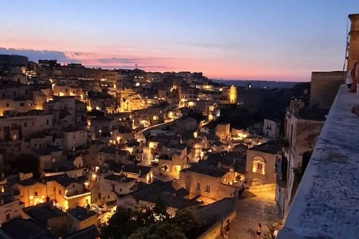 Matera by Night. Entrance fees included Cave House and Rock Church.