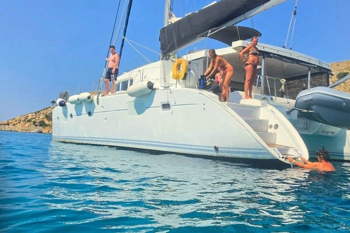 Kos: Small-Group Full-Day Catamaran Boat Trip, Meal, Drinks &Swim