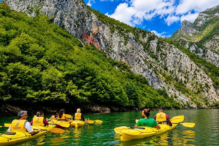 From Shkodra: Koman Lake Adventure with Boat Ride & Kayak