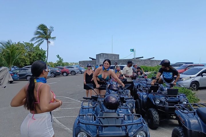 Guided ATV Nassau Tour Beach Stop Hotel and Port Pickup Samples