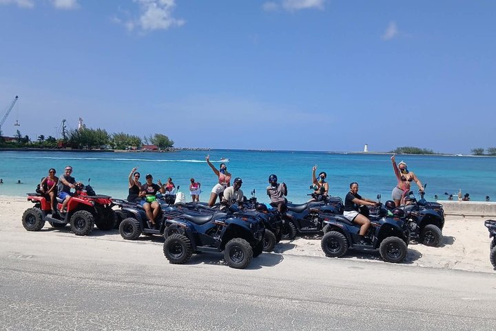 Guided ATV Nassau Tour Beach Stop Hotel and Port Pickup Samples