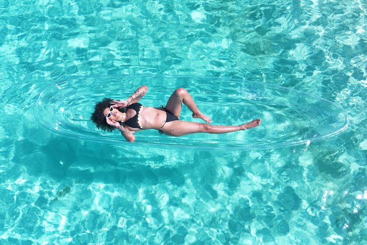 Drone Clear Kayak Photoshoot Grand Turk island